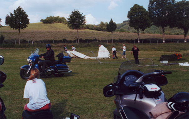 tent before...
